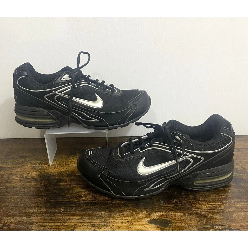 Nike Air Max Motor+ Sneakers Mens Sz 9‎ Black Silver 396639-001